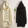 ladies fashion hooded cardigan sweater