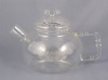 Heat resistant glass teapot