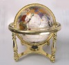 Gemstone globe table stand