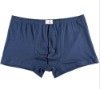 Men's 100% Cotton Blue Boxer Shorts With Button