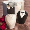 Wedding Gowns and Suits Shape Spice Jars Pepper Porcelain Bottles Wedding Favors