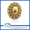 fashion adjustable golden pearl Rings