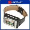 Cheapest Mobile Watch AK09 Tri Band Ultra Thin Sports Wrist Watch Cell Phone Black/White #5049