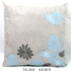 flower suede cushion