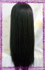 Synthetic wig/Swiss lace/YAKI straight/16"/#1B