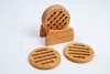 5 pcs Trivet with bamboo holder