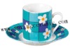 porcelain mug with decal design