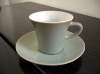 stoneware mug with saucer