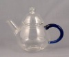 Heat resistant glass teapot