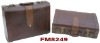 leather suitcase (wooden craft)(wooden box)