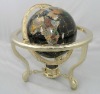 Gemstone globe table stand