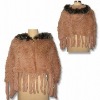 Women's fur shawls with a hood