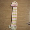 100% acrylic knitted hat and scarf set