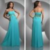 amazing strapless long delicate beadwork Ruched Bodice Beaded Waist Loose Fitting Prom Dress