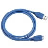 SuperSpeed USB 3.0 Cable, Type A to Type B Micro, M / M 6 FT Blue 1.8M