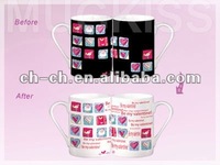 Ceramic Personalized Mugs with Customized Logo color changing mug