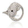 Wholesale Cute Ring For Girls Decorative Diamond Silver Dolphin Ring For Boutique