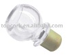 Glass cap synthetic cork bottle stopper TBGL24