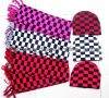 Jacquard Knitted Fashion Scarf & Hat Set