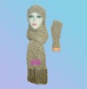 (BR02765) Knitted fashion hat set