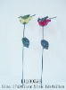 metal bird stick w/solar for Garden decoration