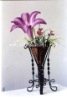 wrought iron flower shelf