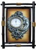 Fashion Clock-Bamboo & Polyresin Wall Clock