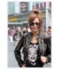 Fashion ladies' Motorbike PU leather garment F39