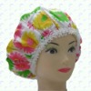 cotton double side shower cap with lace