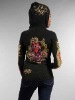 Cheap Ed Hardy Women's Hoody,100% cotton Women's Hoodies,Brand Cotton Lady's Hoodies Coats with latest design accept small order