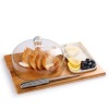 Multi-function cheese dome set with knife