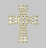 2012 fashion cross shape gold plated alloy pendant crystal pendant DH-PD1