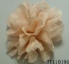 handmade mesh fabric flower brooch