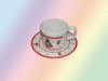 Christmas Style Melamine Coffee Cup with Saucer