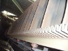 Raised edge conveyor belt