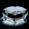 round crystal cigarette ashtray