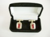 Fashion cufflinks / Metal ruby cufflinks