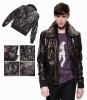 pu leather jacket(pu jacket,mens leather jacket)(09441)