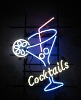 Martini cocktails neon sign