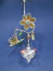 color glass bird feeder  (Garden Decoration)