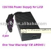 12V/10A power supply for LCD, 120W ac adapter, 120W ac/dc adapter, power adapter pin connector