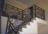 Wrought iron stair handrail