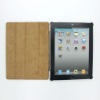 For the New iPad/iPad 2 Grid PU protective Leather case with Smart cover