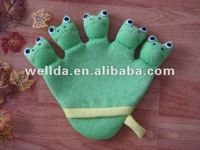 Baby terry cloth bath gloves