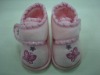 pink,Print with butterfly,lovely baby shoes