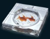 color glass ashtray