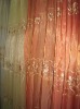 organza embroidered curtain/embroidered curtain/flat embroidered curtain