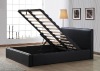 storage leather bed