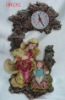 Polyresin Mary,clock