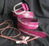 Rivet &Rhinestone PU Belt